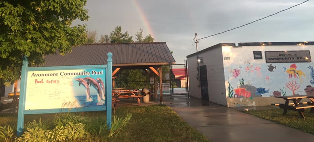 Rainbow over Avonmore Fairgrounds