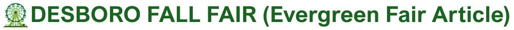 Desboro Fall Fair