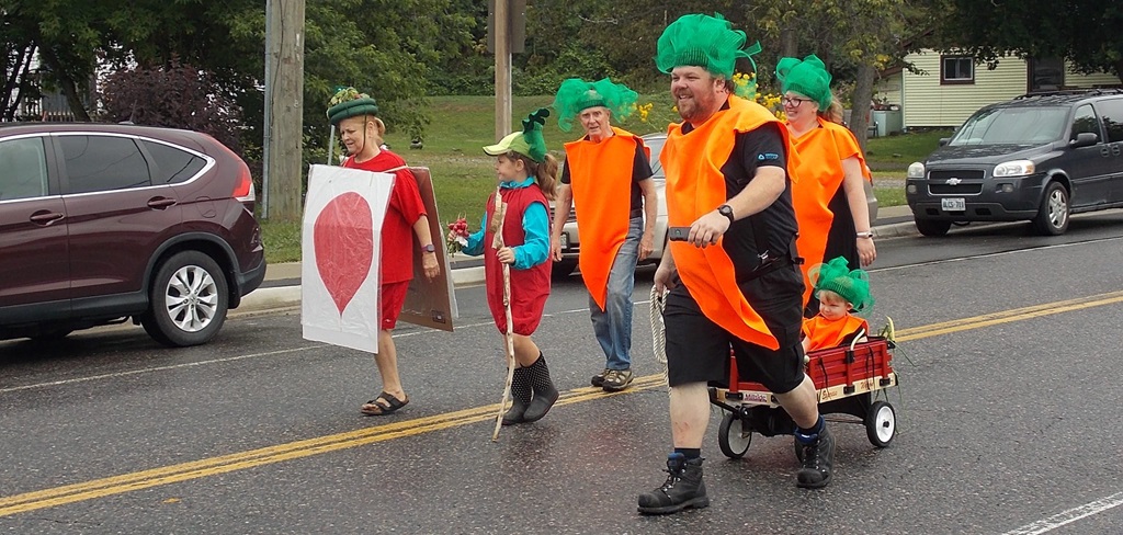 Having fun marching in the Dunchurch Fall Fair parade