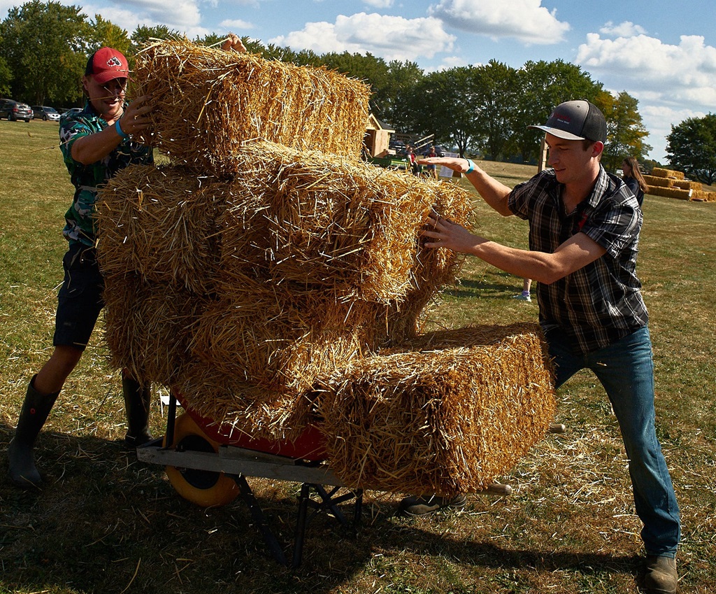 Hay Bale Stacking - Embro Fall Fair