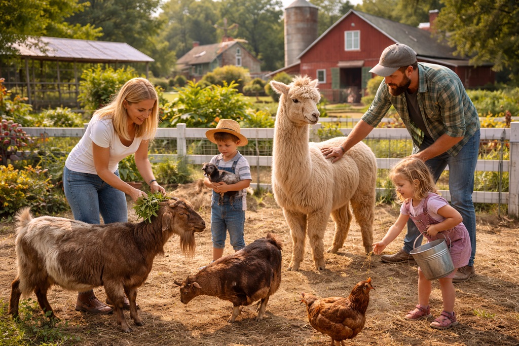Hobby Farm Family at Work