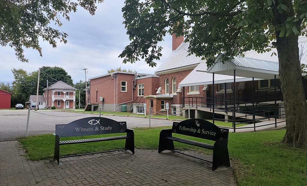  Benches on Main Street, next to the United Church in Shawville, Quebec