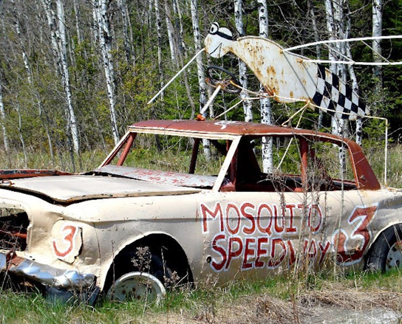 Car Wrecked Sign - Mosquito Speedway