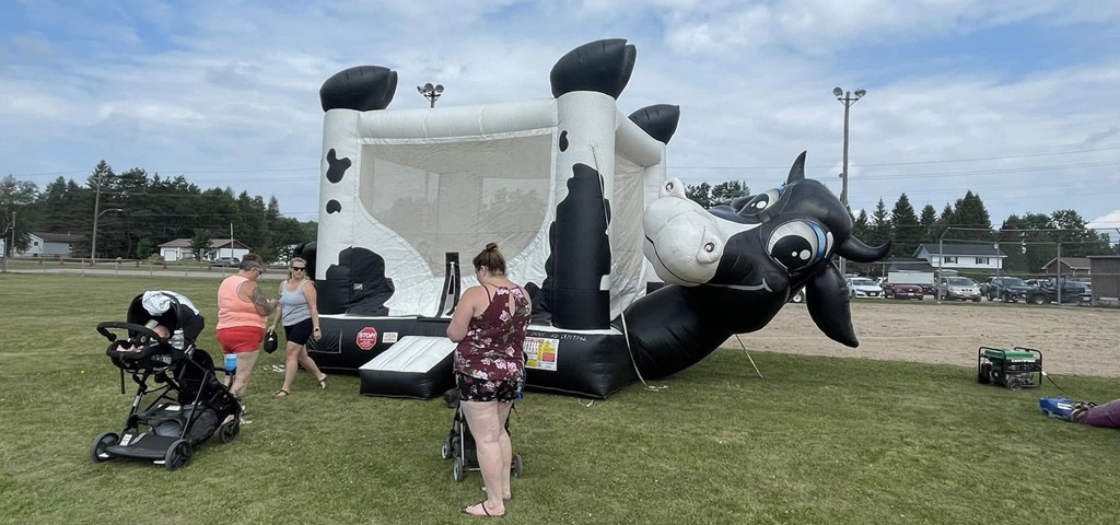 Inflatable Upside Down Cow - Trout Creek Fall Fair