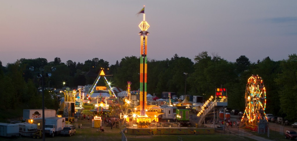 Midway Rides at Night - Schomberg Spring Fair