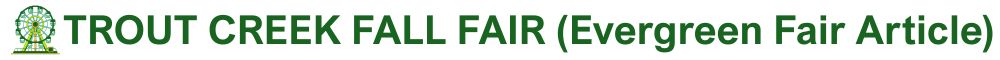 Trout Creek Fall Fair