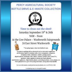 Bottle Drive E.Waste Collection Percy Ag Society 2026